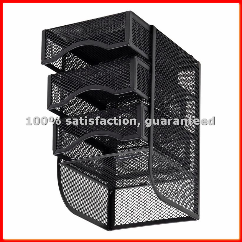 Paper Basket Mesh - منظم ملحقات المكتب مع درج، سلة