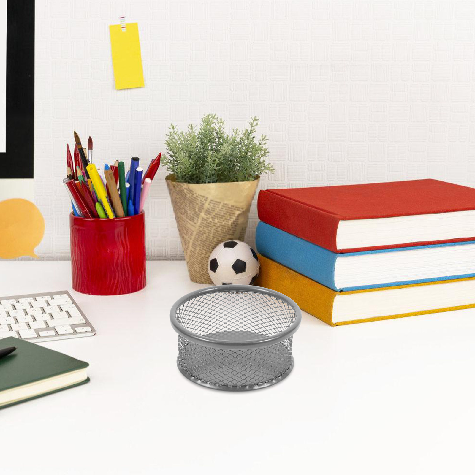 Paper Basket Mesh - 4 قطع حامل مشابك ورق معدني،