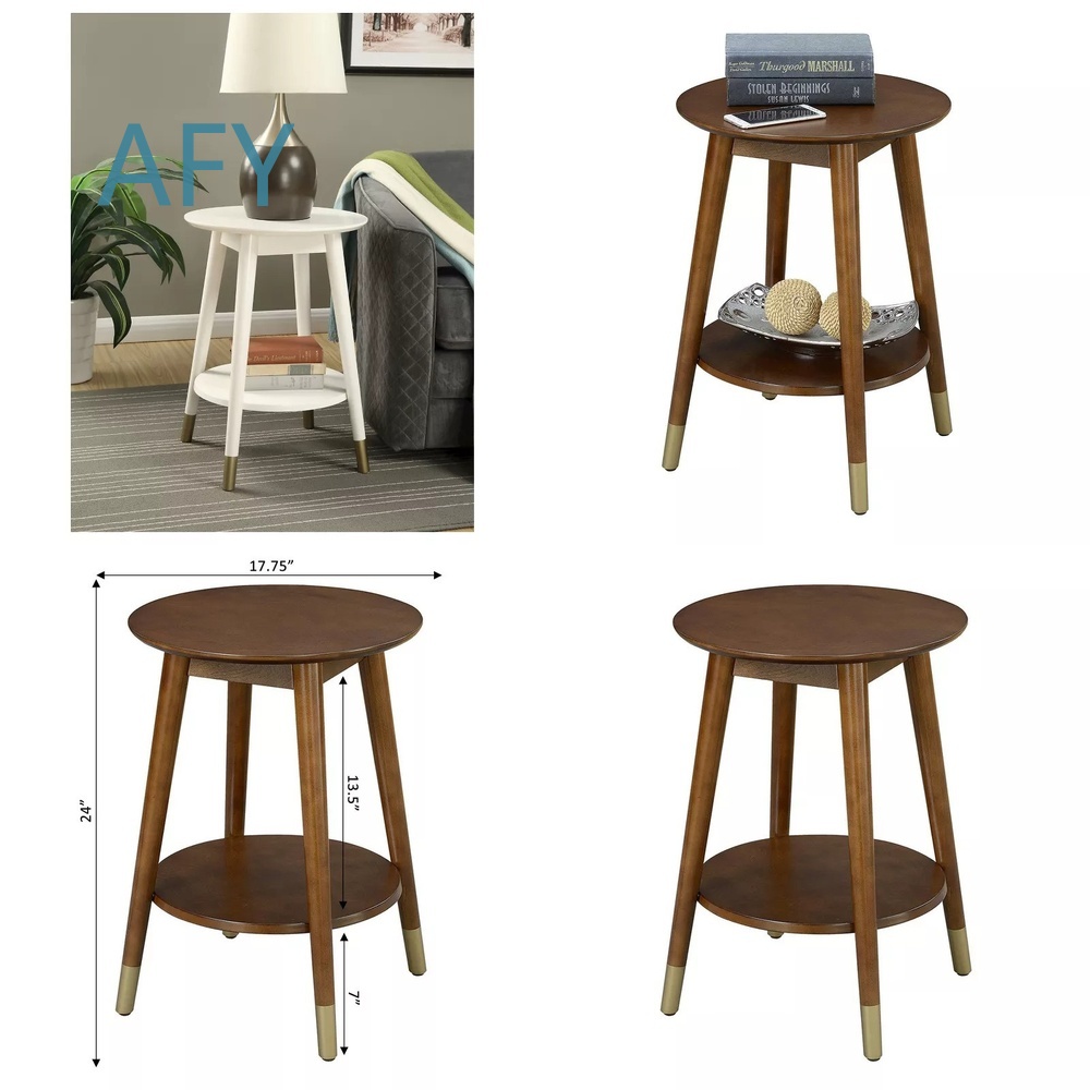 Office Furniture Ikea - طاولة جانبية خشبية مع حجرة تخزين