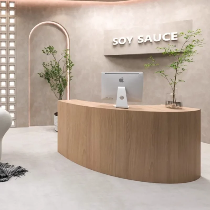 Office Furniture Bali - طاولة مكتب منحنية للمحاسبين وصالونات التجميل،