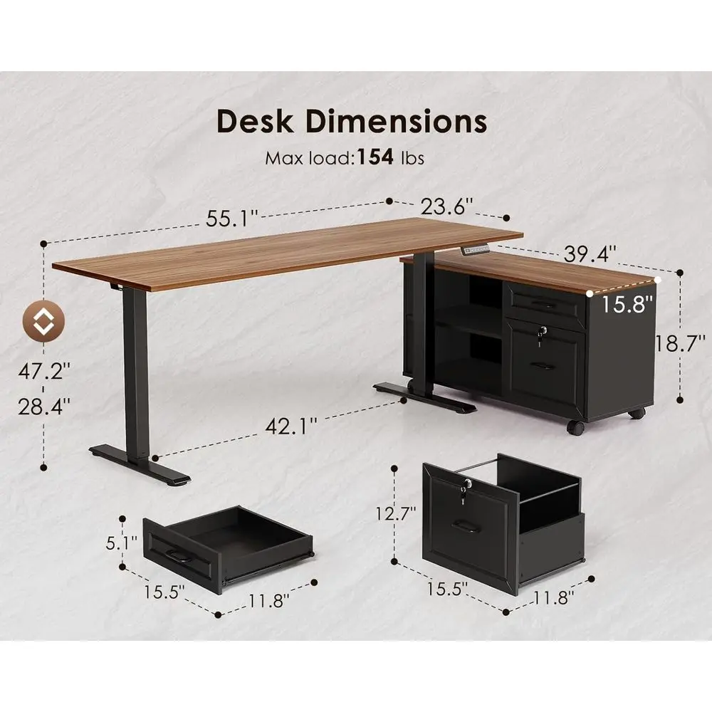 مكتب كهربائي على شكل حرف L مقا - مراجعة Office Furniture Desk وسعره