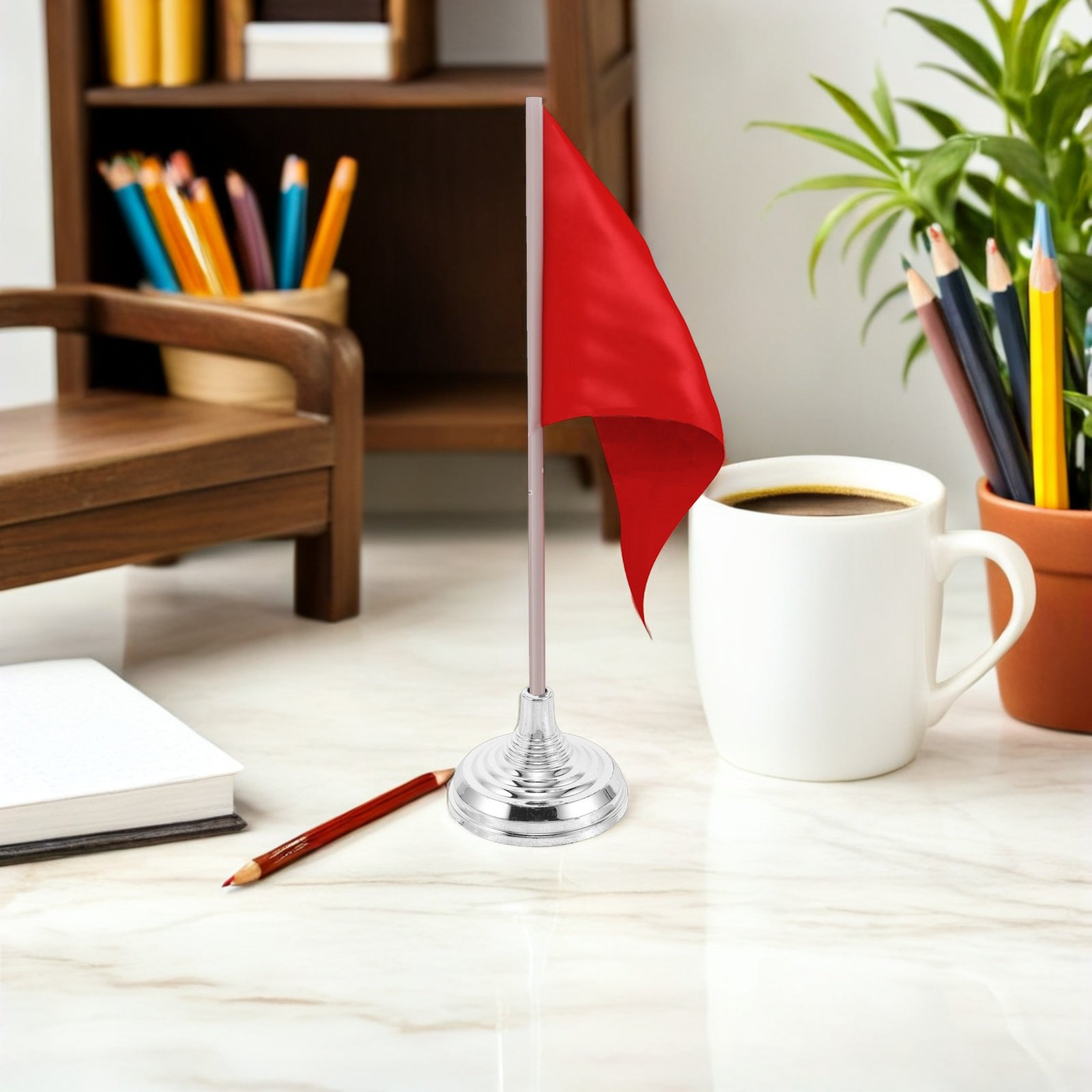 12 قطعة من حوامل الأعلام المكت - مراجعة Office Furniture Desk وسعره