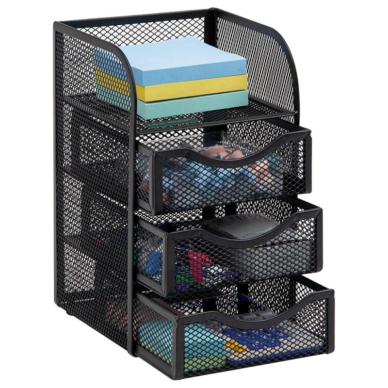 منظم ملحقات المكتب مع درج، سلة - مراجعة Paper Basket Mesh وسعره