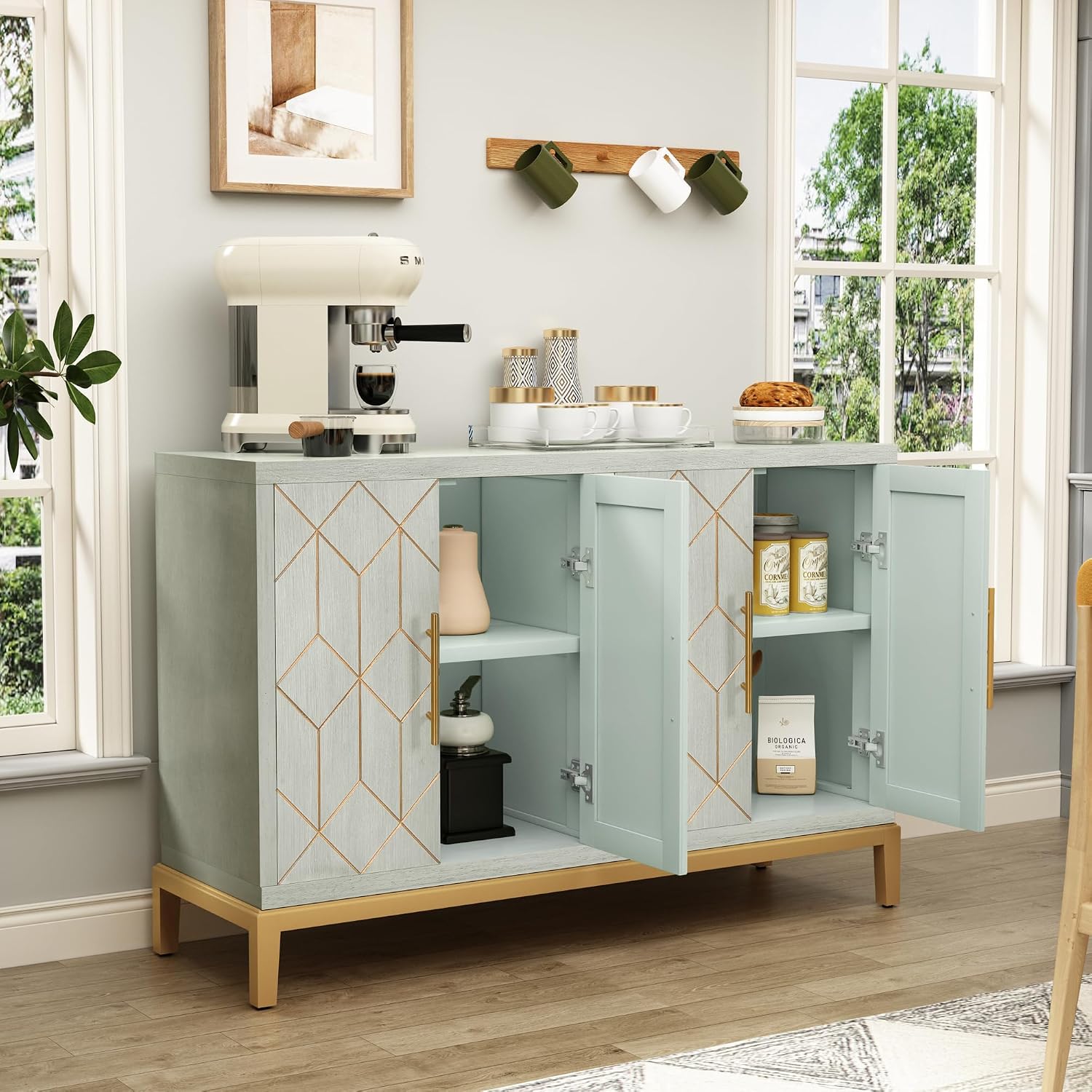 خزانة جانبية بأربعة أبواب بتصم - مراجعة Office Furniture Credenza وسعره
