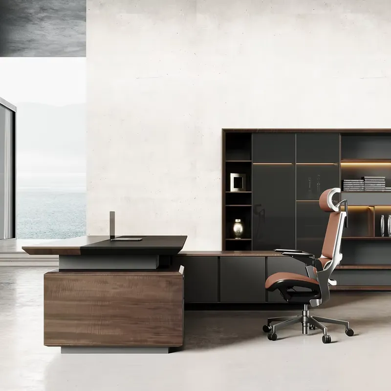 مكتب تنفيذي فاخر من الخشب الصل - مراجعة Office Furniture Desk وسعره