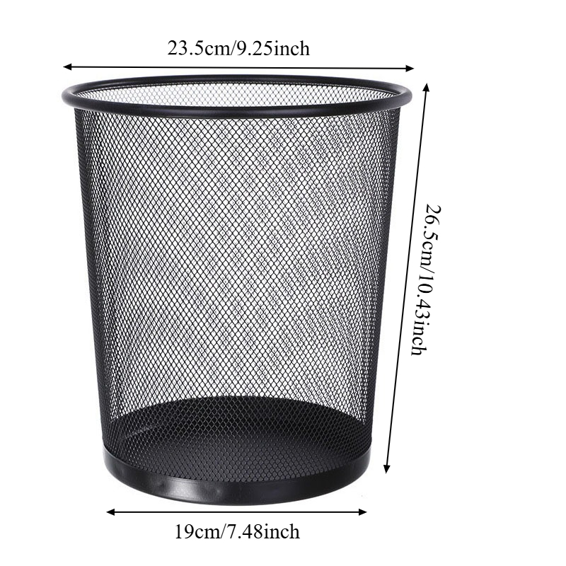سلة مهملات معدنية سوداء كبيرة  - مراجعة Paper Basket Mesh وسعره